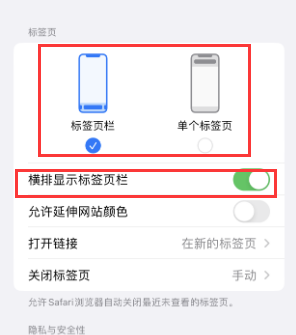 澄海iPhone授权维修分享Safari浏览器如何切换标签栏位置 