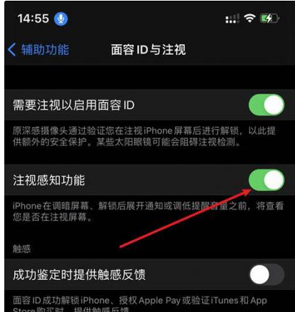 澄海苹果14维修网点分享iPhone14注视感知功能有什么用 